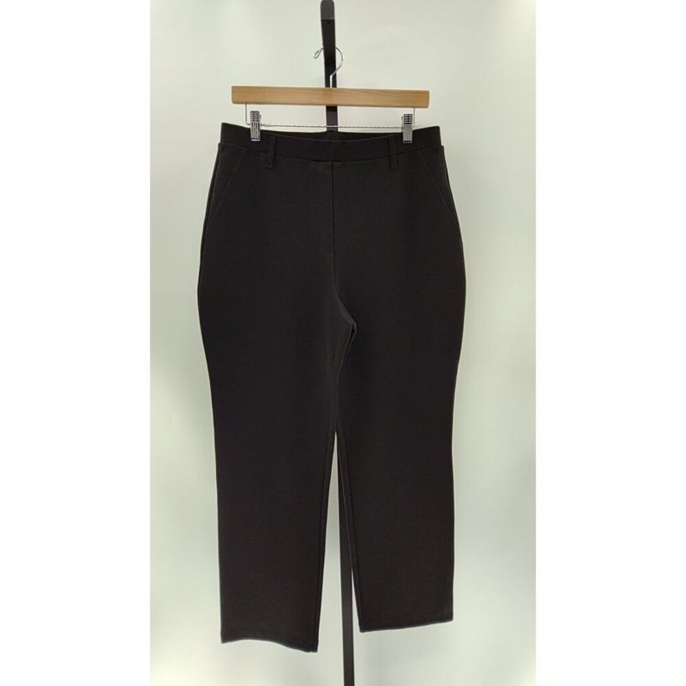 Quince Women Ultra-Stretch Ponte Straight Leg Pants Black L